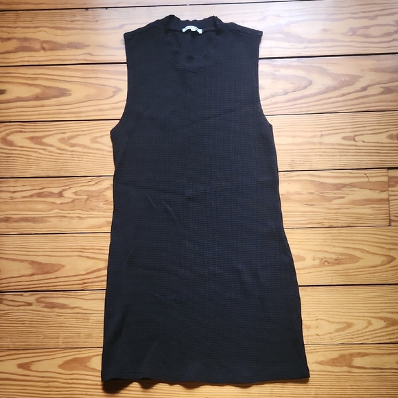 Cotton Citizen Black Ribbed Top - Picture 1 of 2